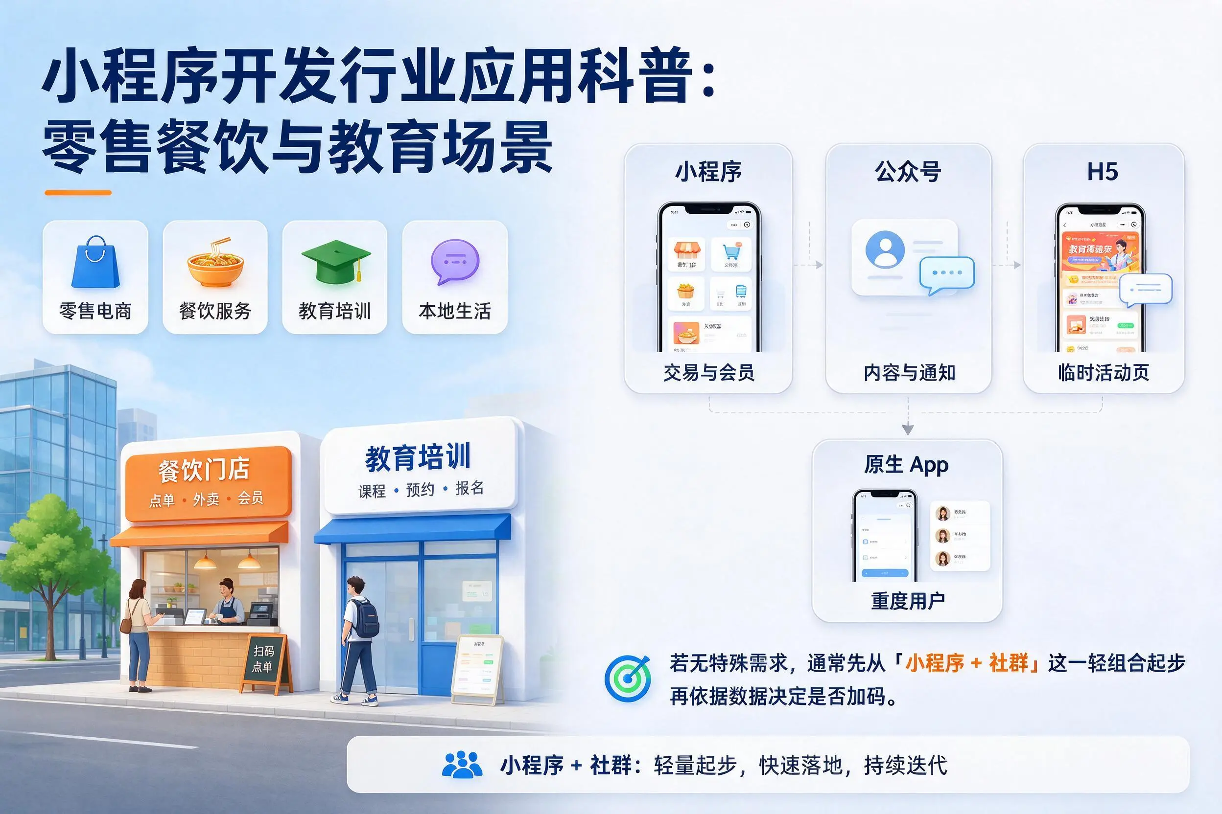 深圳小程序开发行业应用科普：零售餐饮与教育场景