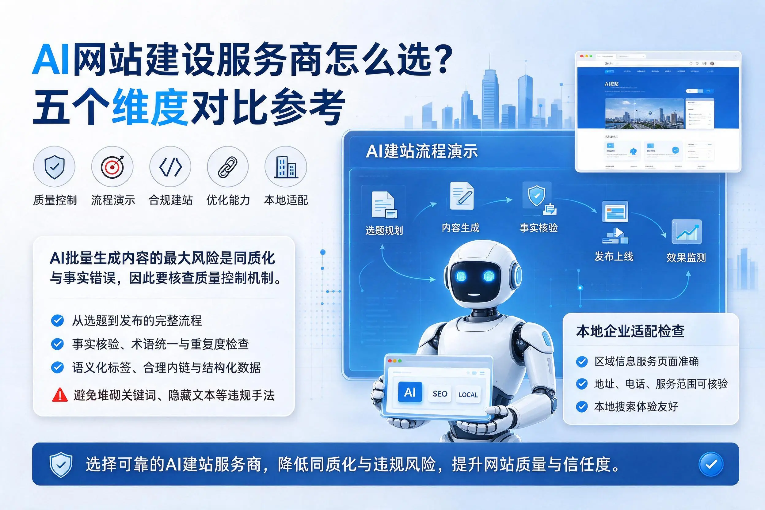 深圳AI网站建设服务商怎么选？五个维度对比参考